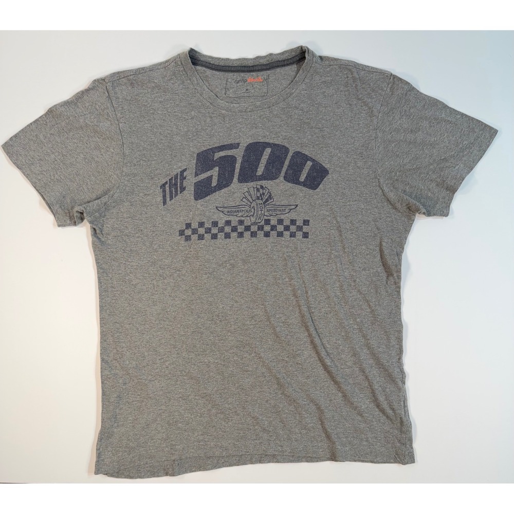 Camp David Indianapolis Motor Speedway Indy 500 Gray Graphic T-Shirt Mens Medium